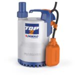 Pedrollo TOP-2 Flatörlü Plastik Gövdeli Drenaj Dalgıç Pompa 8 mss 13.2 m³/h